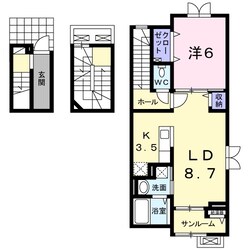 フロ－ラル南別府の物件間取画像